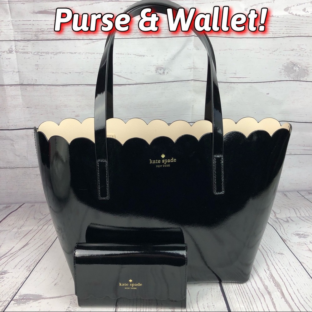 Kate Spade black tote large purse carrigan kiernan